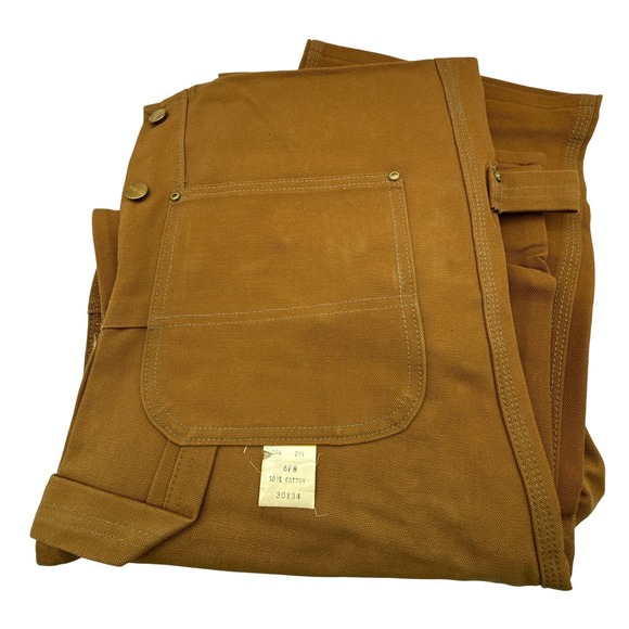 Vintage Carhartt Bibs Overalls Mens 30x34 6FB Brown NWT NOS